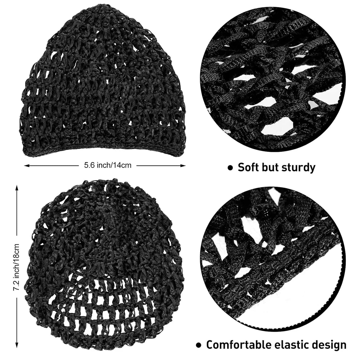 Hollow casual outdoor knitted hat design all-match hair accessories hair scarf hair net head cover head hat pinkblack sleep wash Badiee Stylez