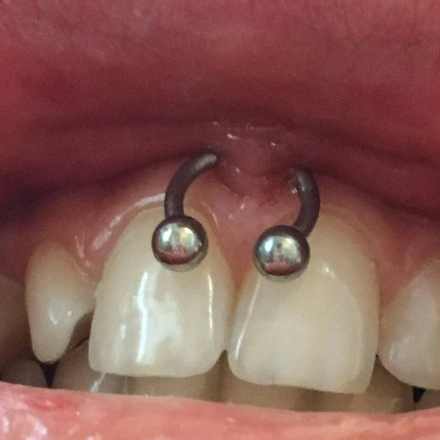 1Pc Moon Ball Smile Piercing Tooth, Labret Nose Ring, Conch Earrings, Nipple Genital Jewelry, Helix Tragus Piercing 1.2x6/8/10mm