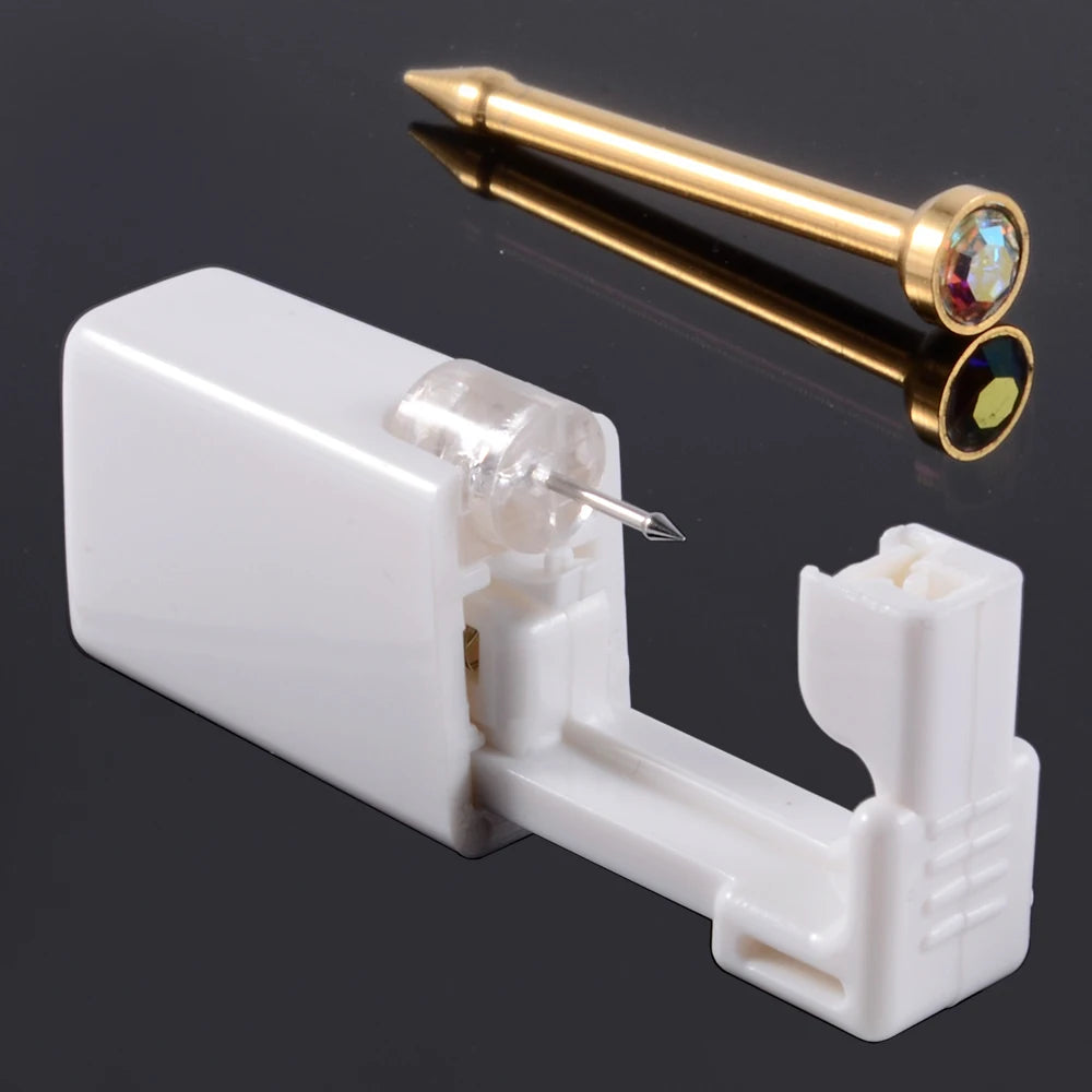 1 Unit Disposable Safe Sterile Piercing Unit For Gem Nose Studs Piercing Gun Piercer Tool Machine Kit Earring Studs Body Jewelry 18-214