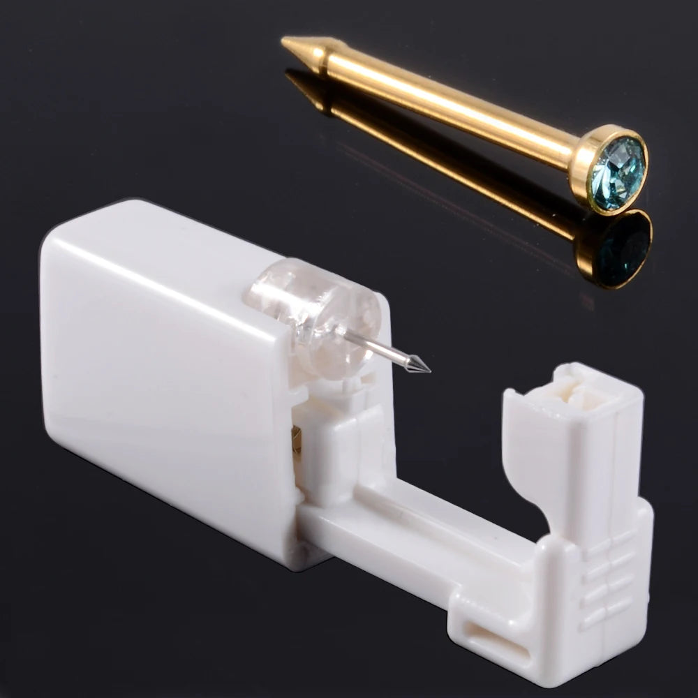 1 Unit Disposable Safe Sterile Piercing Unit For Gem Nose Studs Piercing Gun Piercer Tool Machine Kit Earring Studs Body Jewelry 18-203