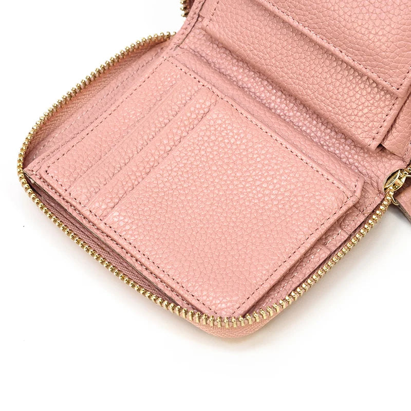 2023 New Short Wallet Men Women Vintage Fashion Card Holder Zipper Coin Purse Crazy Horse Leather Mens Slim Zipper Purse Wallet