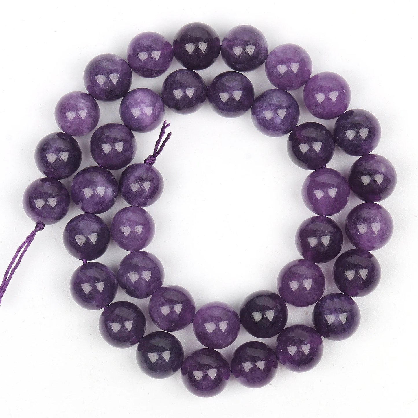 Natural Amethyst Stone Beads 6/8/10mm Round Shape Crystal Loose Spacer Beads For Jewelry Making Diy Bracelet Necklace 15inch Amethyst