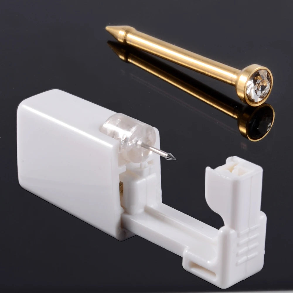 1 Unit Disposable Safe Sterile Piercing Unit For Gem Nose Studs Piercing Gun Piercer Tool Machine Kit Earring Studs Body Jewelry 18-204