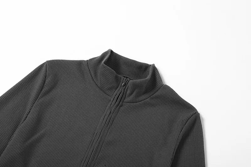 solid color casual T-shirt women long sleeves turtleneck crop tops sexy simple style party club 2022 spring summer new