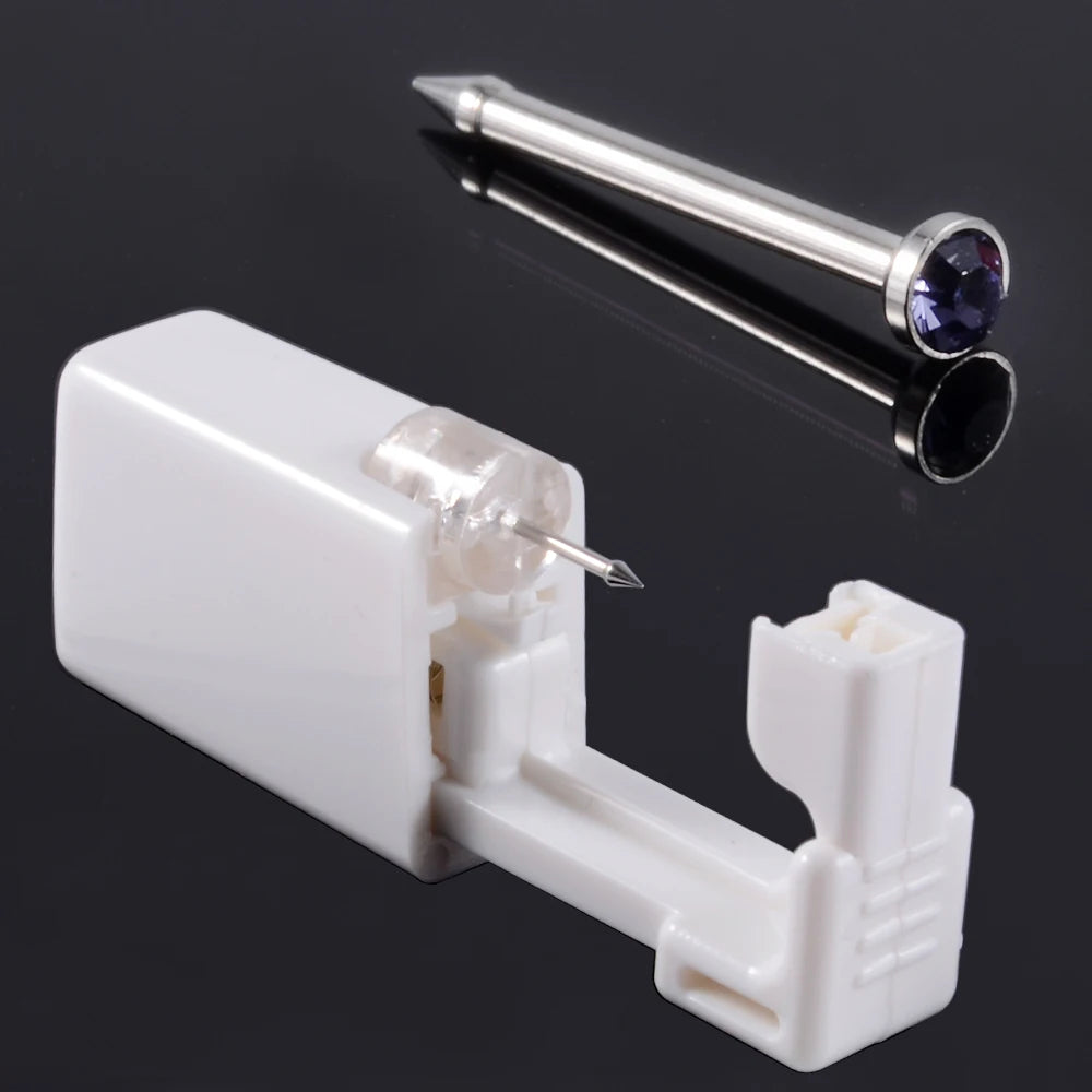 1 Unit Disposable Safe Sterile Piercing Unit For Gem Nose Studs Piercing Gun Piercer Tool Machine Kit Earring Studs Body Jewelry 17-206