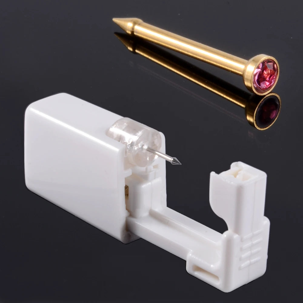 1 Unit Disposable Safe Sterile Piercing Unit For Gem Nose Studs Piercing Gun Piercer Tool Machine Kit Earring Studs Body Jewelry 18-210