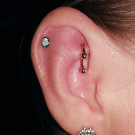 1Pc Moon Ball Smile Piercing Tooth, Labret Nose Ring, Conch Earrings, Nipple Genital Jewelry, Helix Tragus Piercing 1.2x6/8/10mm