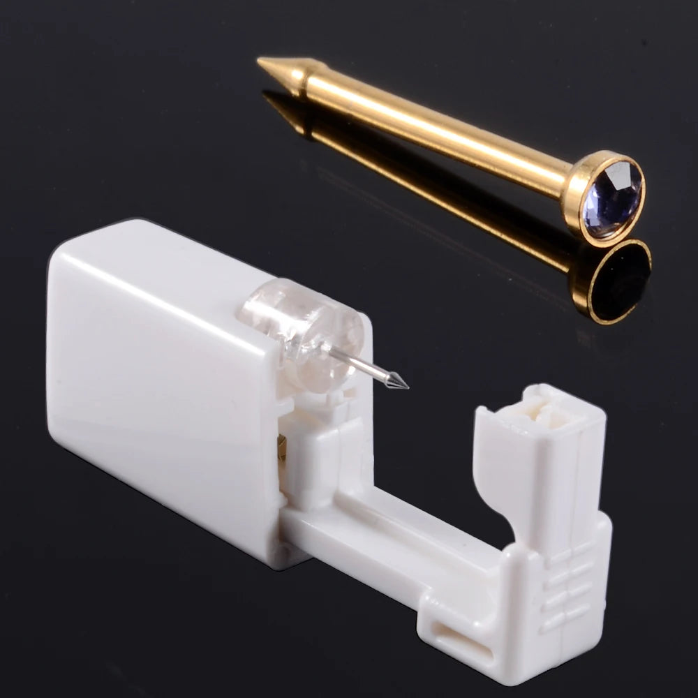 1 Unit Disposable Safe Sterile Piercing Unit For Gem Nose Studs Piercing Gun Piercer Tool Machine Kit Earring Studs Body Jewelry 18-206