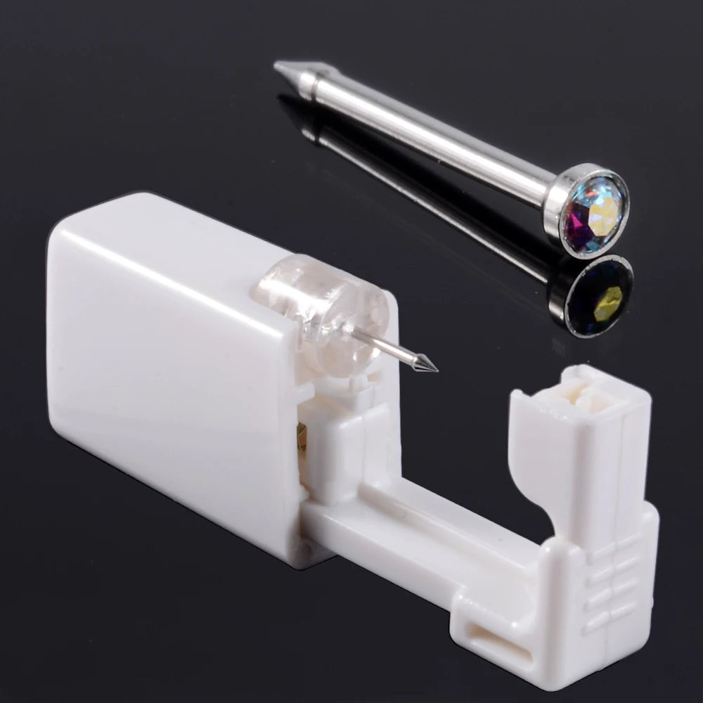 1 Unit Disposable Safe Sterile Piercing Unit For Gem Nose Studs Piercing Gun Piercer Tool Machine Kit Earring Studs Body Jewelry 17-214