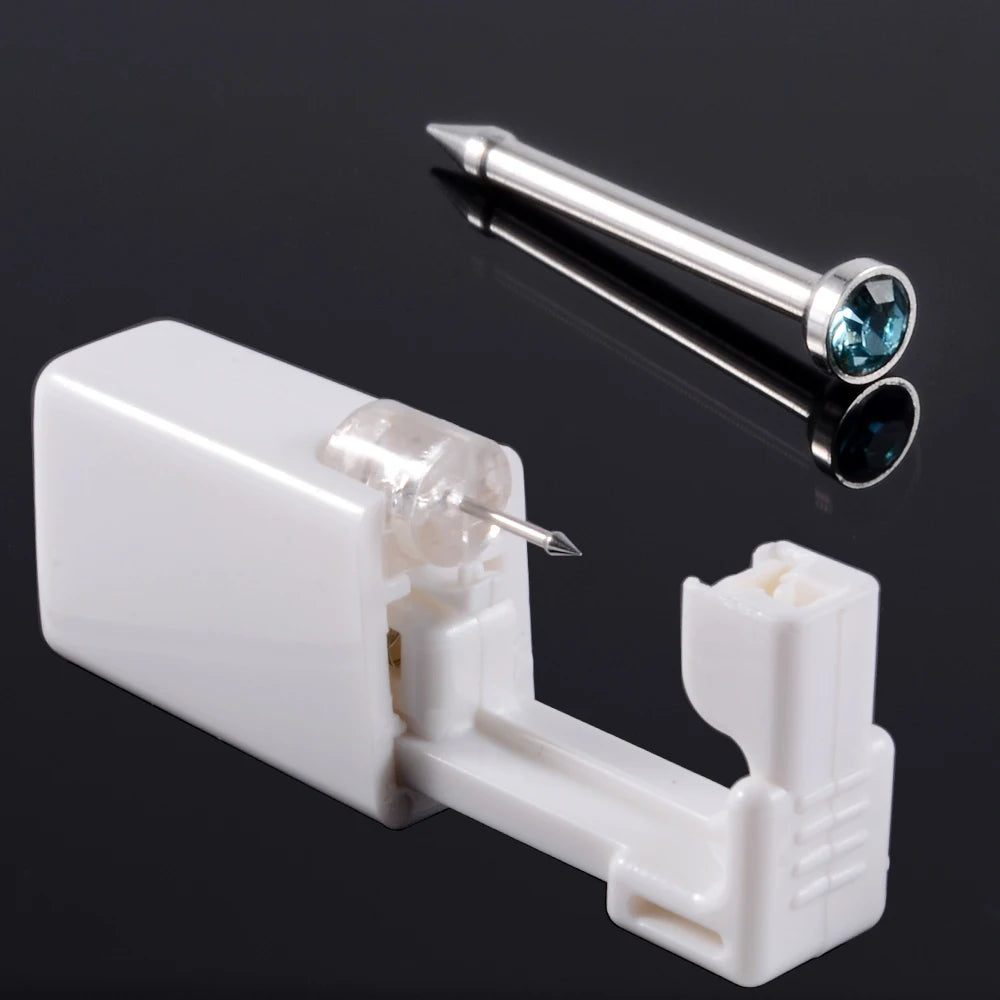 1 Unit Disposable Safe Sterile Piercing Unit For Gem Nose Studs Piercing Gun Piercer Tool Machine Kit Earring Studs Body Jewelry 17-203