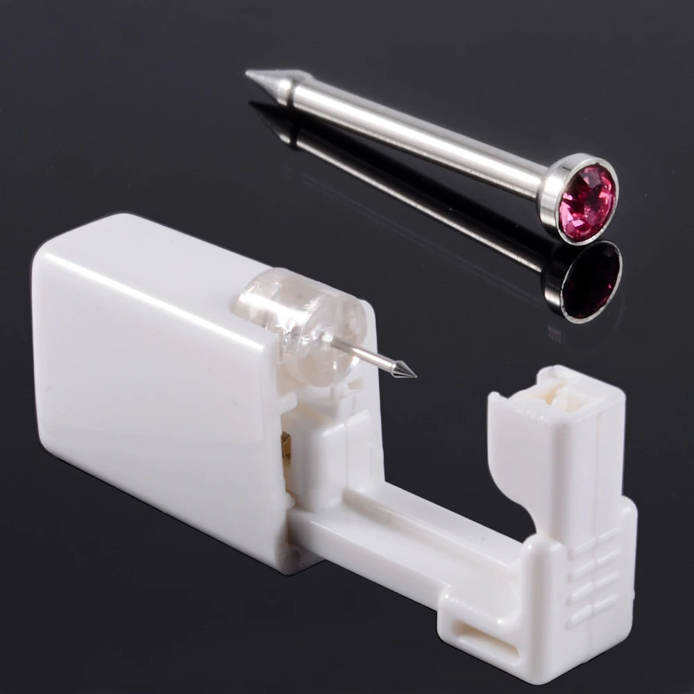 1 Unit Disposable Safe Sterile Piercing Unit For Gem Nose Studs Piercing Gun Piercer Tool Machine Kit Earring Studs Body Jewelry 17-210
