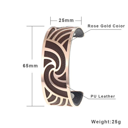 Cremo Love Cuff Bracelets Stainless Steel 25mm Bangles Manchette Femme Interchangeable Reversible Leather Band Pulseiras Badiee Stylez