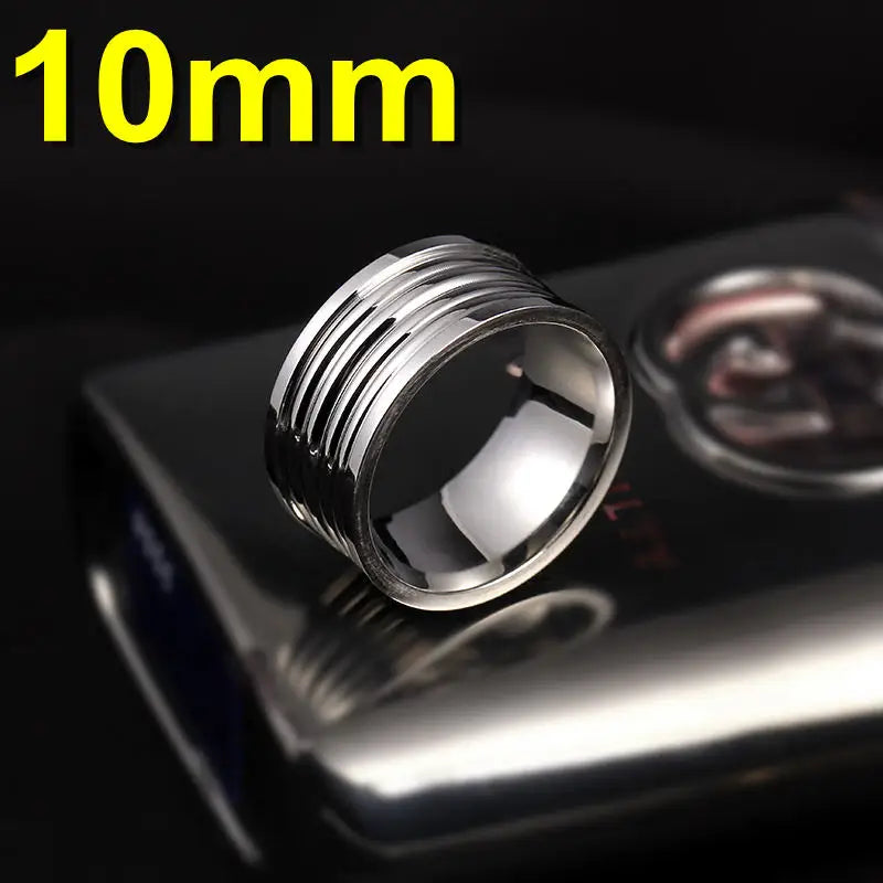 10MM Wide Trendy Stainless Steel Ring For Woman And Man JR2038S