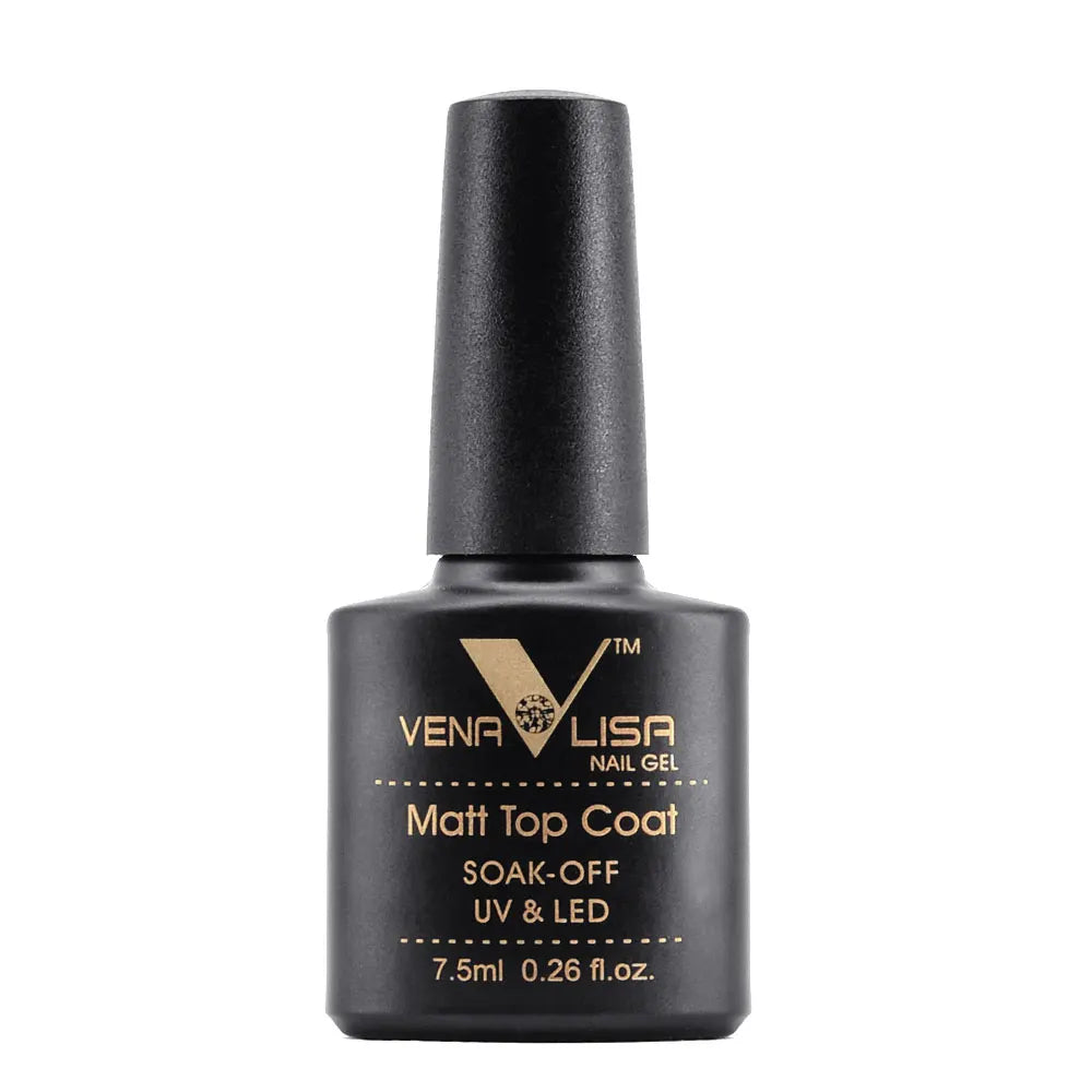 Hot Sell Venalisa Nail Art 7.5ml Tempered Top Coat Matt Top Primer Base Coat Color Gel Nail Polish UV Gel Soak Off Manicure Matt