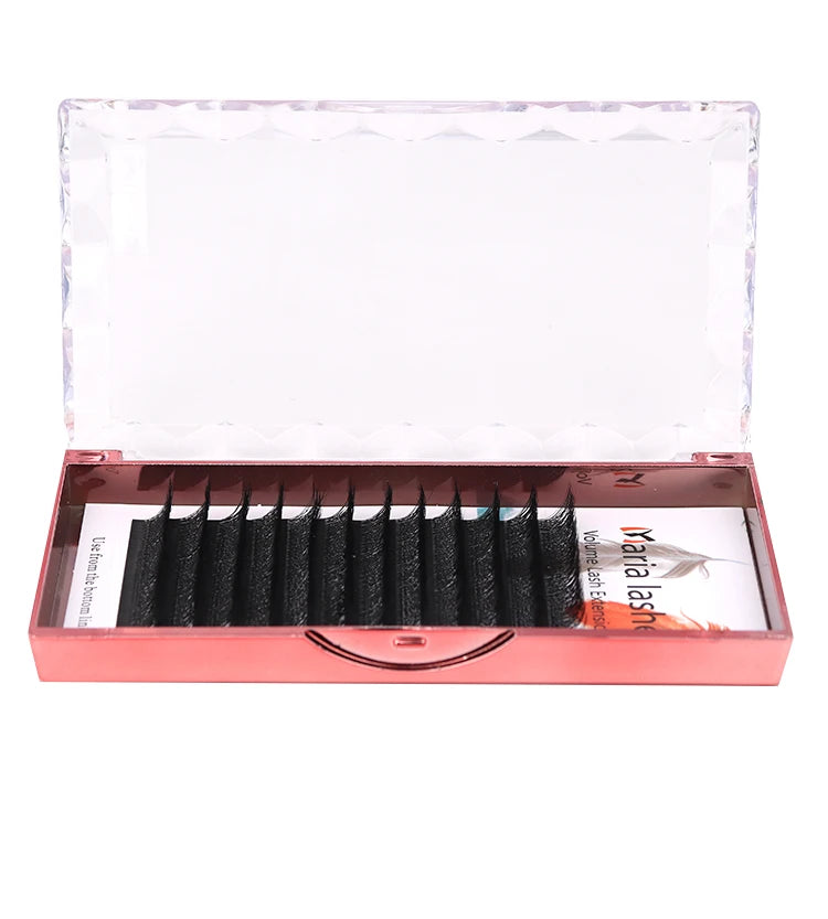 MARIA 5D W Lashes Easy Fan Eyelash Extensions Wholesales Y Premade Volume 12 Rows W Style Natural Soft Private Logo