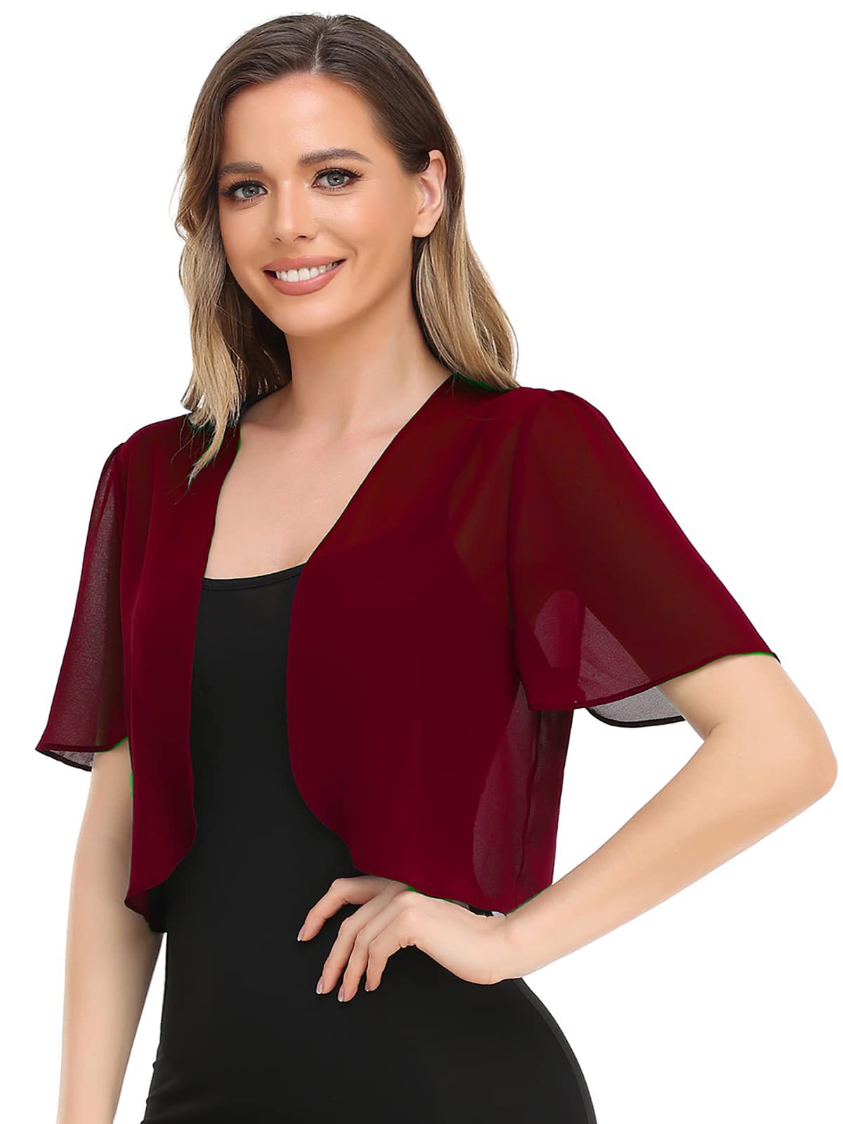 2022 Europe and the United States summer new chiffon short-sleeved cardigan top coat women