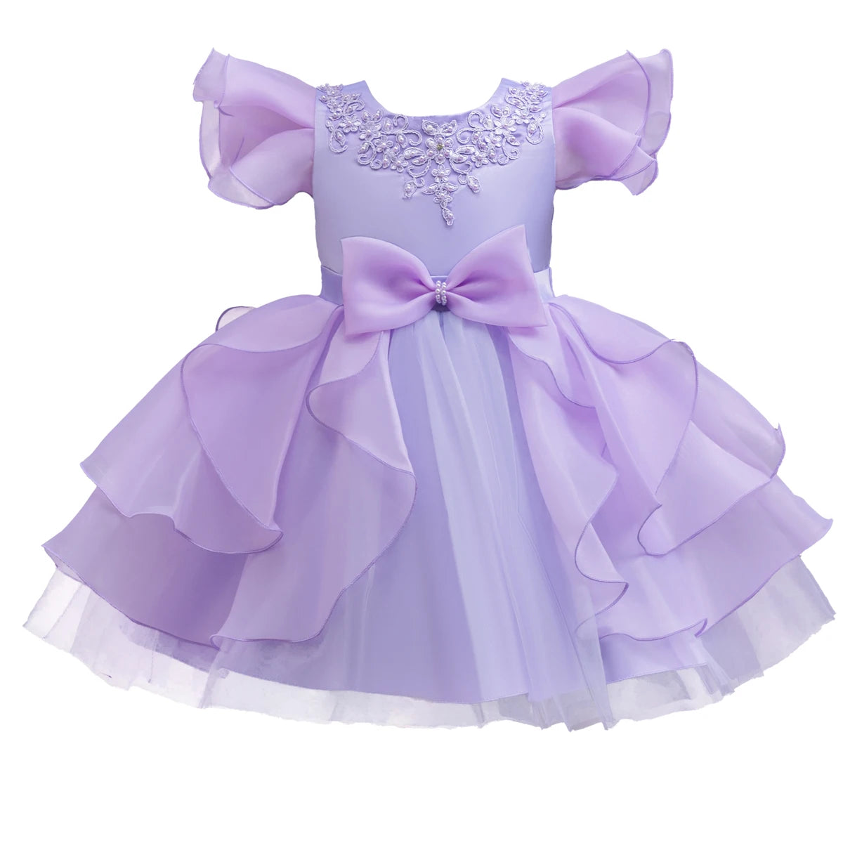 Princess dress; evening dress; bow puffy dress; stage performance dress; hostess dress; flower girl dress; gauze dress Badiee Stylez