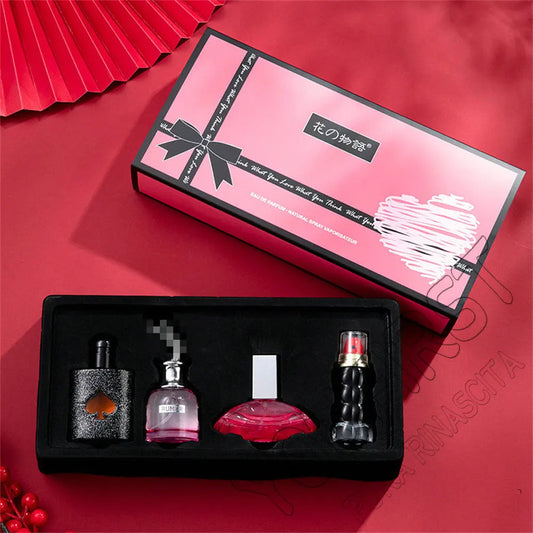 Private Brand Perfume Women Eau De Parfums Dames 105ml Perfumes De Mujer Originales Gift Box 4Pcs Set Natural Floral Scent Spray Badiee Stylez