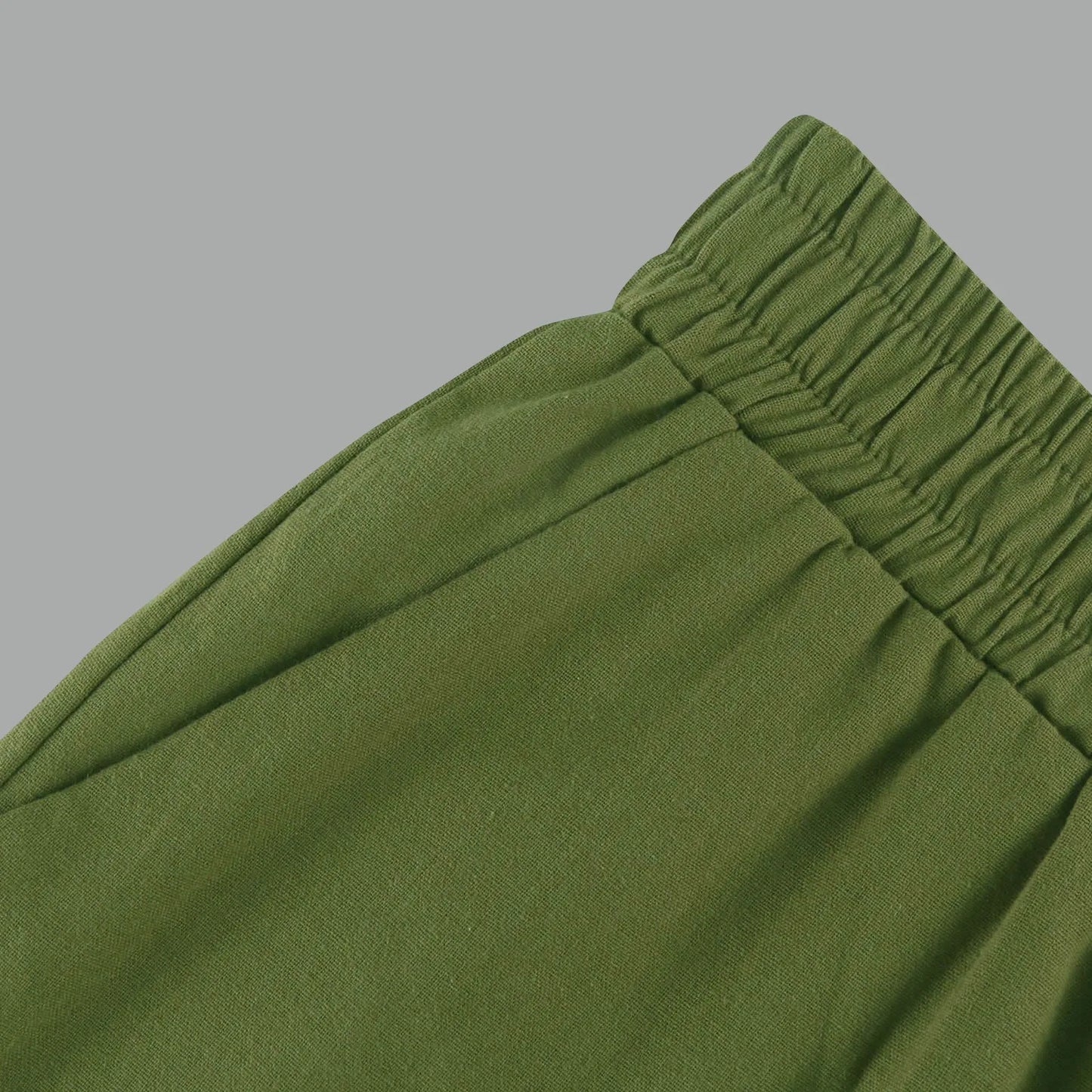 Womens Capris Cotton Linen Pants Drawstring Elastic Waist Pants Casual Cropped Trousers Daily Breeches Five Half Pants Pantalone