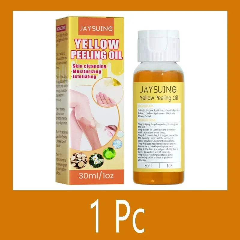 Yellow Peeling Oil Body Cleansing Exfoliation For Tender Glowing Skin Finger Joint Whitening Moisturizing Care Beauty Products 1 pc
