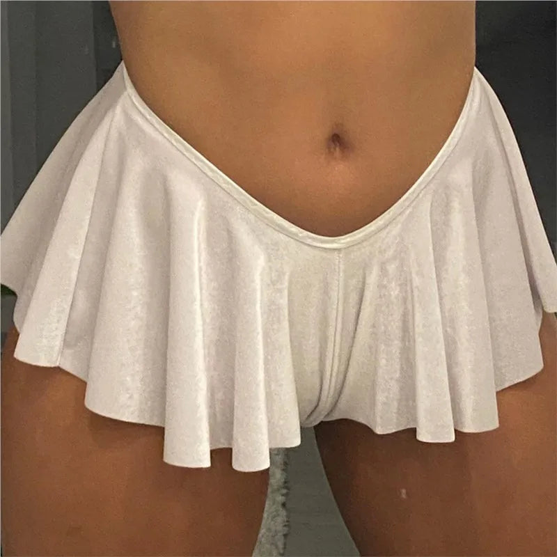Y2k Style High Waist Solid Pleated Mini Skirt Women 2023 New Fashion Summer Spring Korean Fashion Cute A-line Skirt Sexy Skirt