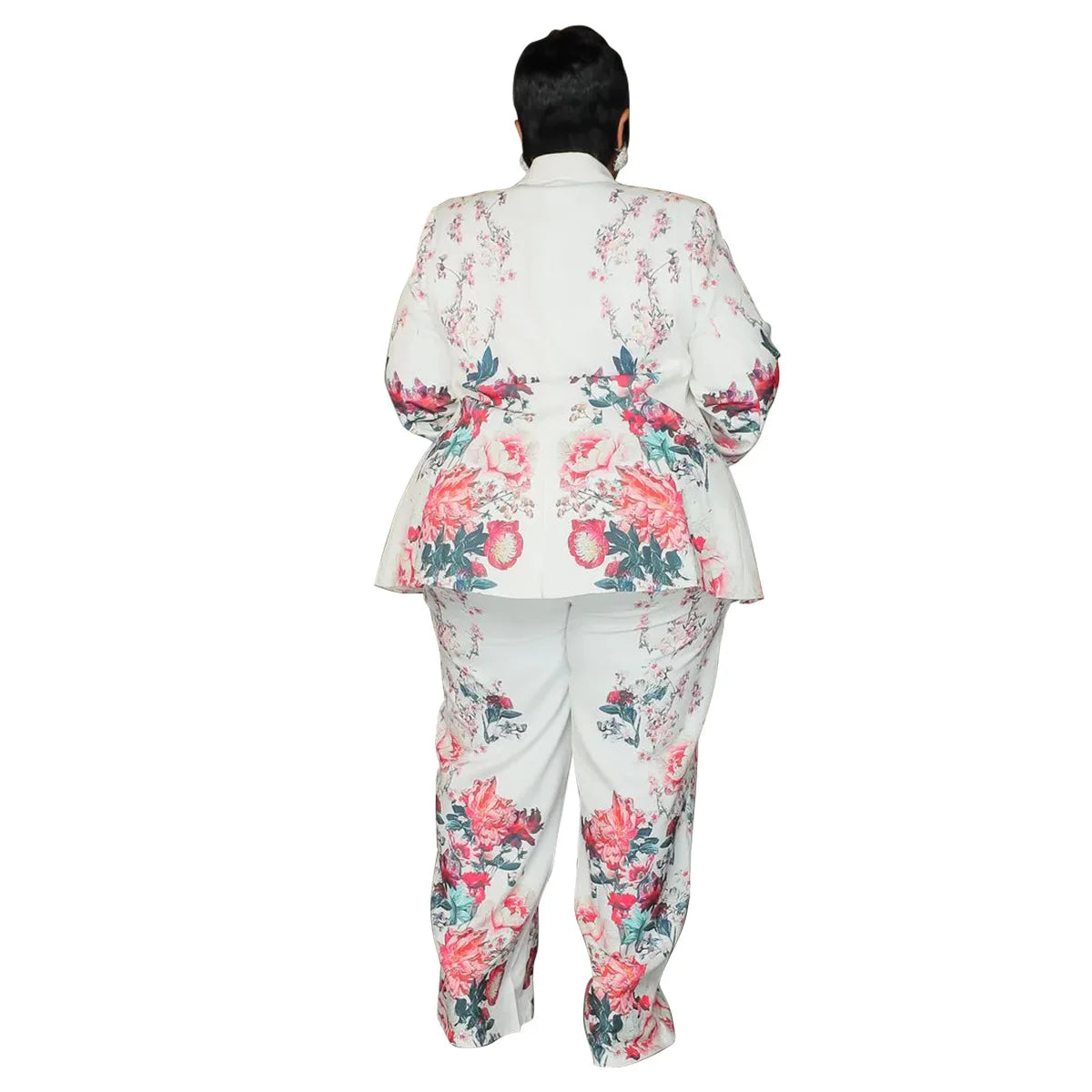 2 Piece Women Sets 2024 New Arrival Plus Size Autumn Winter Matching Two Pieces Sets Blazers Top Pants Suits Outfits Clothing
