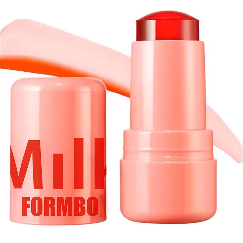 3-in-1 Milk Jelly Tint Facial Blusher Wand Moisturized Long Lasting Matte Rouge Cheek Contour Lipstick Sticker Beauty Makeup 1