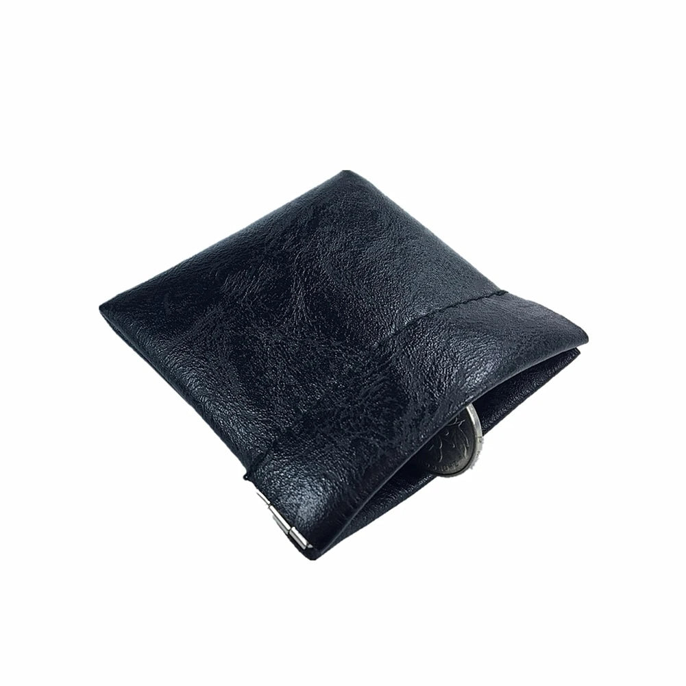 Pu Leather Coin Purse Women Men Small Mini Short Wallet Bag Money Change Key Earbuds Travel Credit Card Holder for Kids Girl
