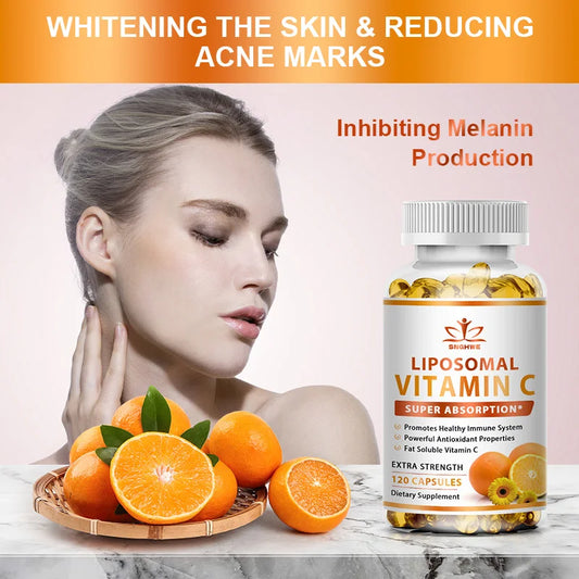 Organic Vitamin C Capsules 1000mg and Zinc 20mg Capsules Support Immune Health, anti-oxidation Beauty Health