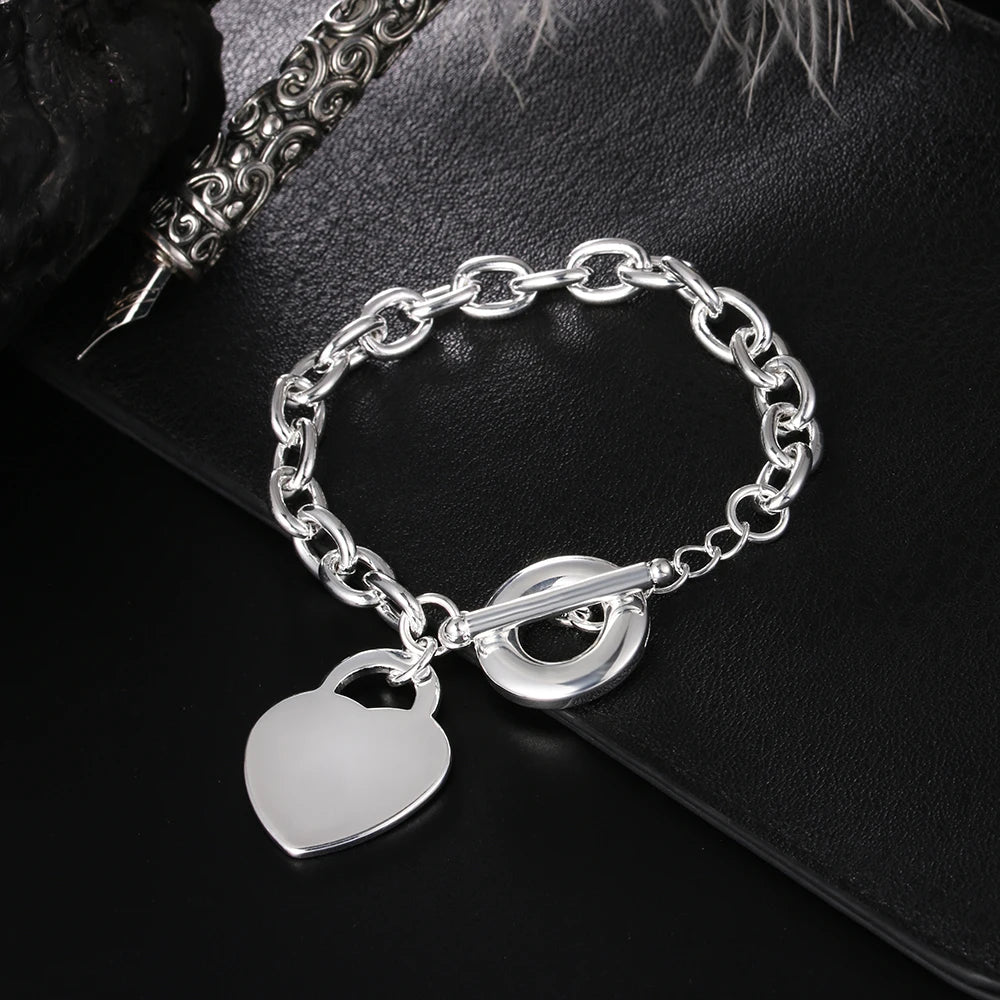 New High quality 925 Sterling Silver 4MM Women Men chain Male Twisted Rope Bracelets Fashion Silver Jewelry H274