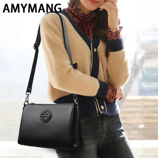 Versatile PU Crossbody Bag for Women Stylish High Quality Brand Design Zipper Solid Color Pattern Casual Daily Use Shoulder Bag - Badiee Stylez