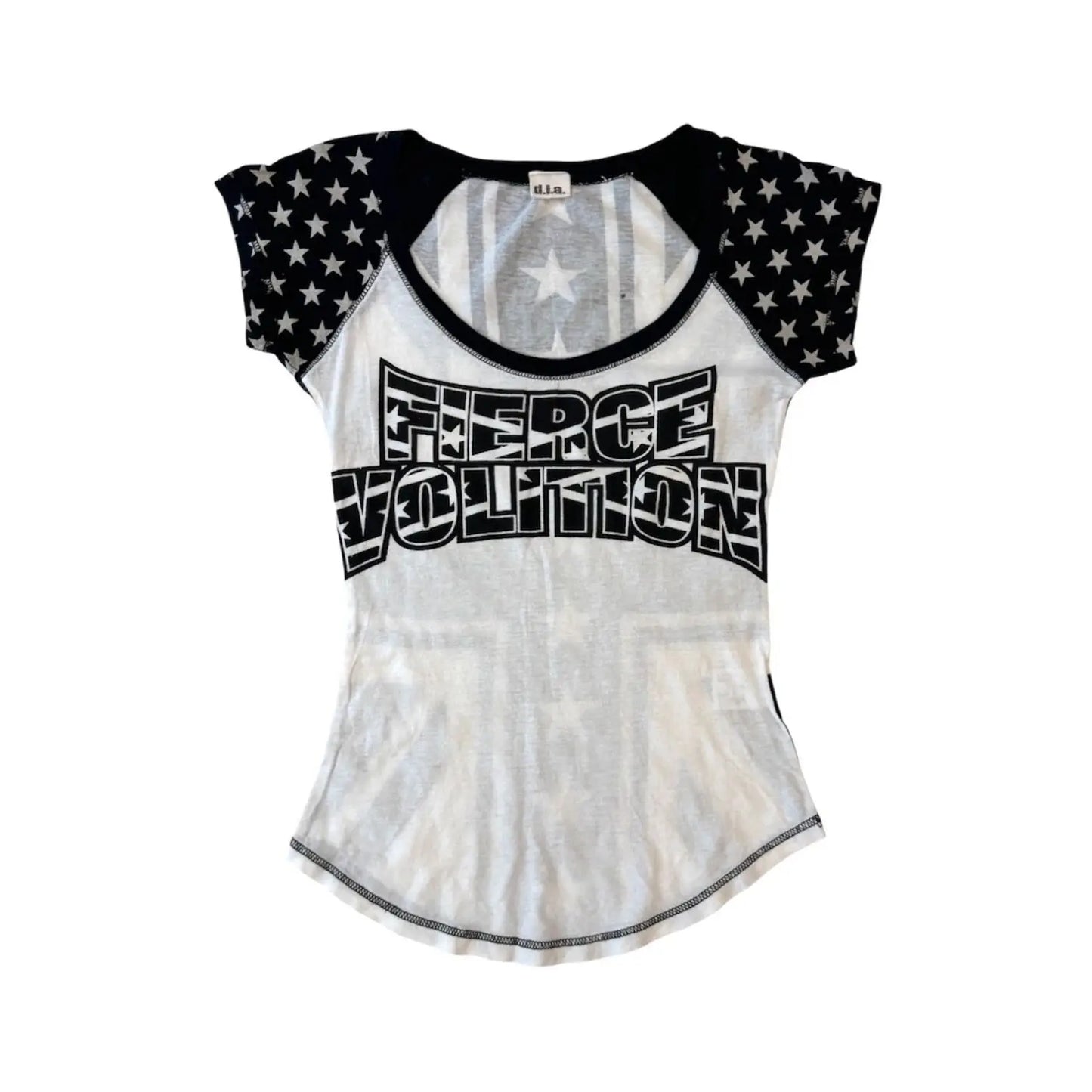 Millennium Y2k Slim Short-sleeved T-shirt Letter Star Print Short Sleeve T-shirt Harajuku Hip-hop Short-sleeved T-shirt 01