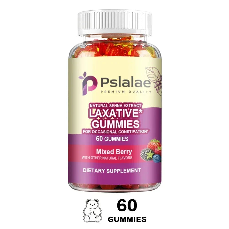 Laxative Gummies - Supports Intestinal Health, Relieves Constipation, Bowel Cleansing and Detoxification, Nutrient Digestion 60 Gummies