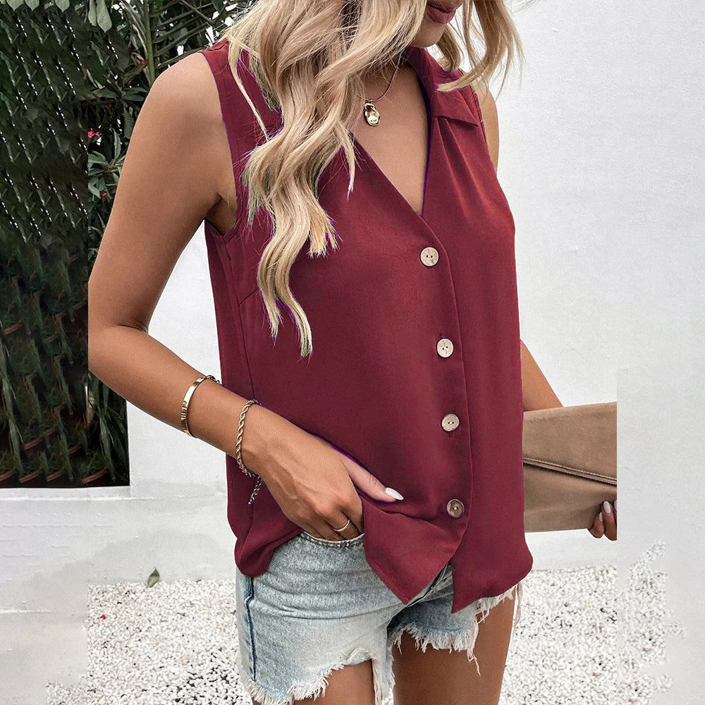 New Chiffon Vest Lady Shirt Summer Sexy Blouse Tops for Women Clothing Korean Tank Pullover Female Casual Slim T-shirt Tee