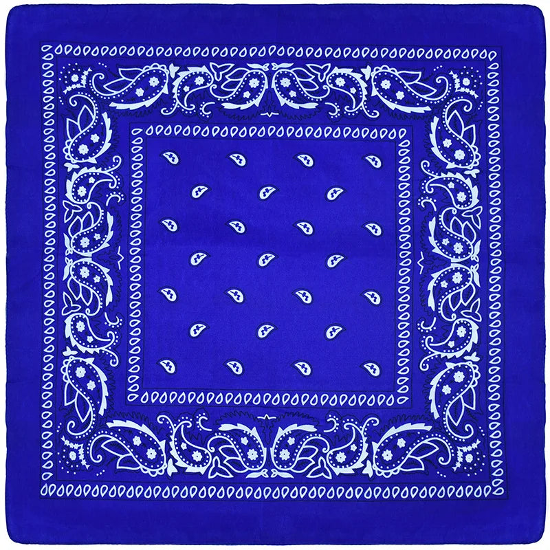 Outdoor Cycling 53cm Cotton Square Scarf Women Men Paisley Print HipHop Bandanas Scarves Headband Handkerchief Hair Mask Badiee Stylez