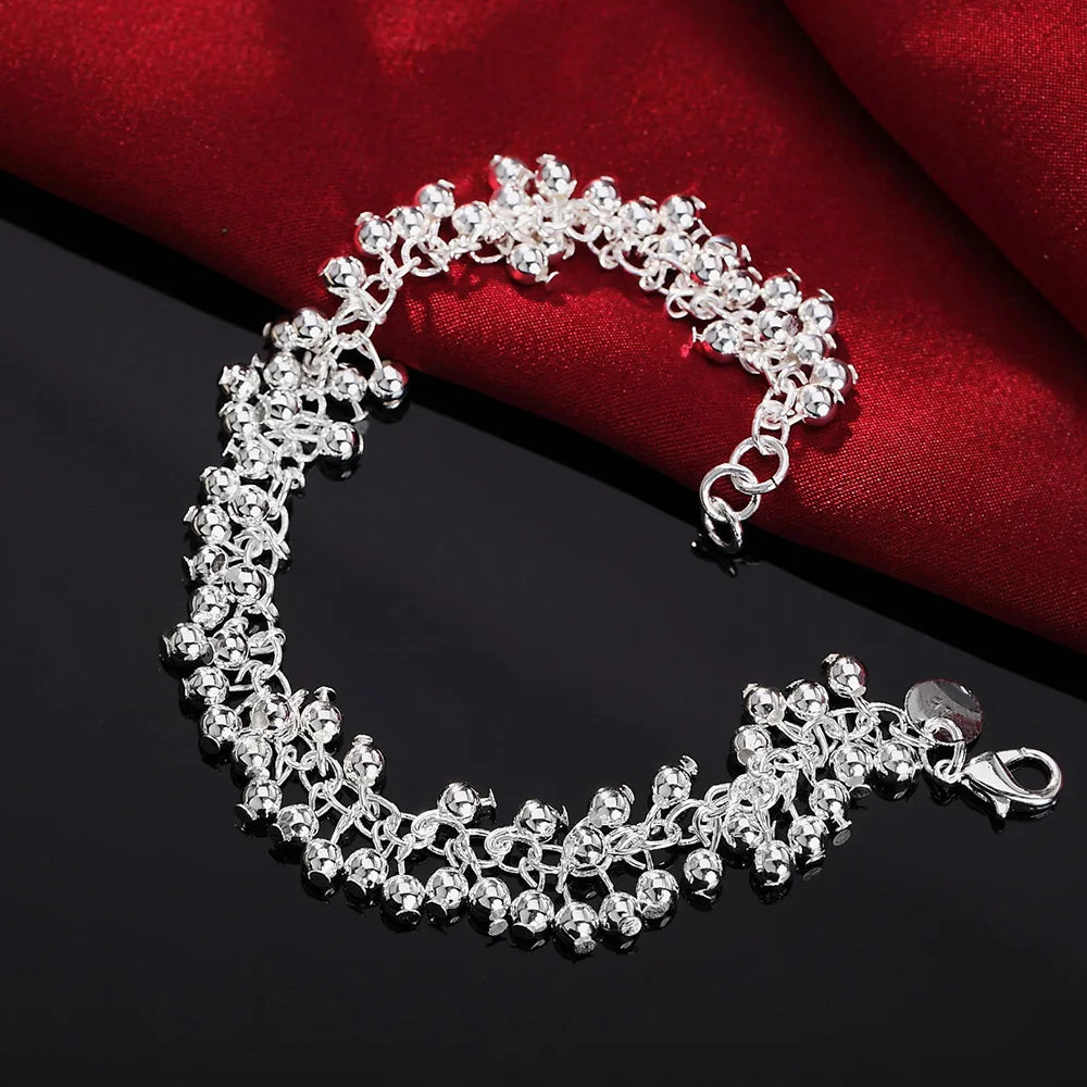 New High quality 925 Sterling Silver 4MM Women Men chain Male Twisted Rope Bracelets Fashion Silver Jewelry H017