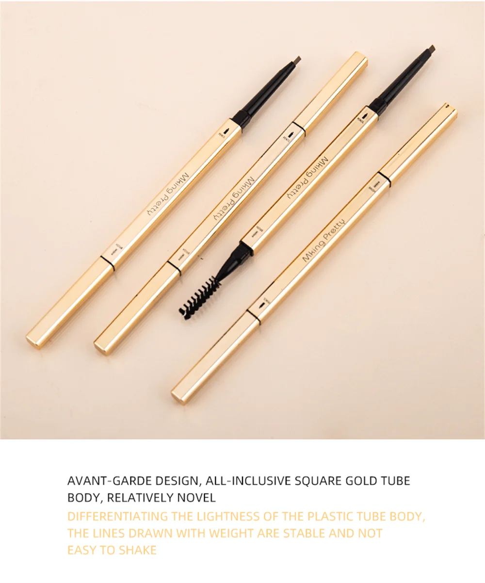 Makeup for Women Waterproof Eyebrow Enhancer Pen with Double Head Pencil and Brush Long Lasting Eye Brow Cosmetics Easy to Wear