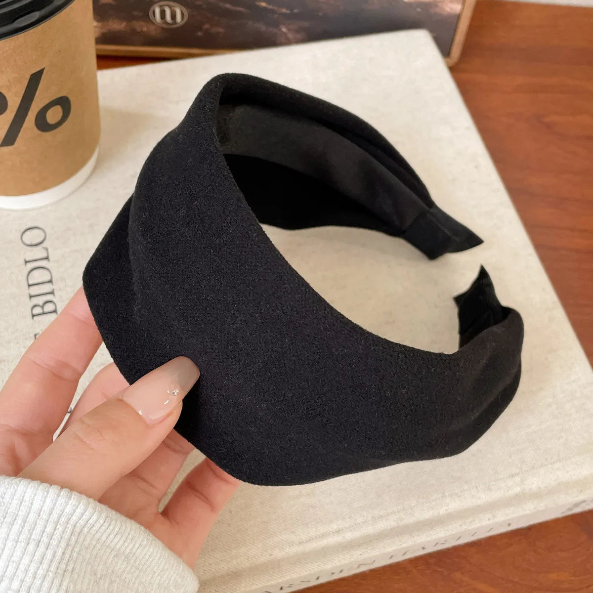 2025 Korea Fashion Elegant Wide Hairbands Headband Women Girls Gift Scrunchie Hair Head Hoop Band Accessories Headdress Headwear black Wide 6.5cm CHINA