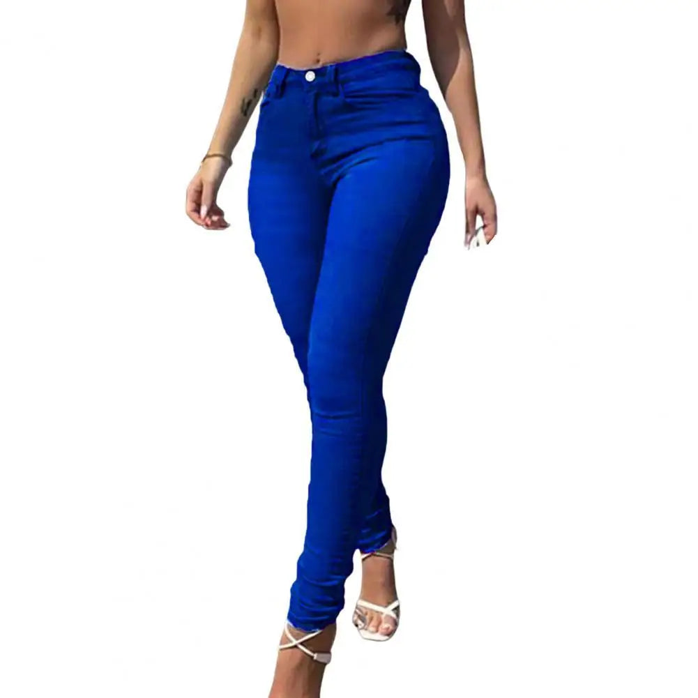 2022 Women Denim Pants Skinny Jeans For Woman 90s High Waist Push Up Women Pants High Street Elastic Pencil Pants Vaqueros Mujer Dark Blue