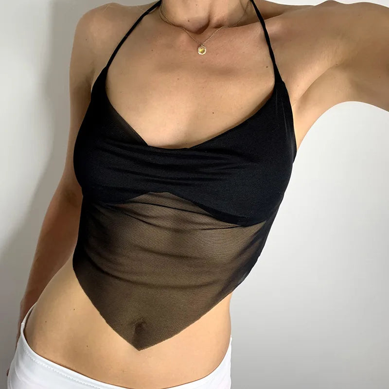 Flower Printing V-Neck Lace-Up Midriff Crop Tops Summer Women Casual Wild Home Clothing Streetwears black One Size