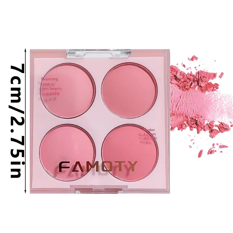 4 Colors Blush Powder Face Makeup Sweet Warm Colors Matte Cheek Powder Facial Beauty Cosmetic Makeup Blush