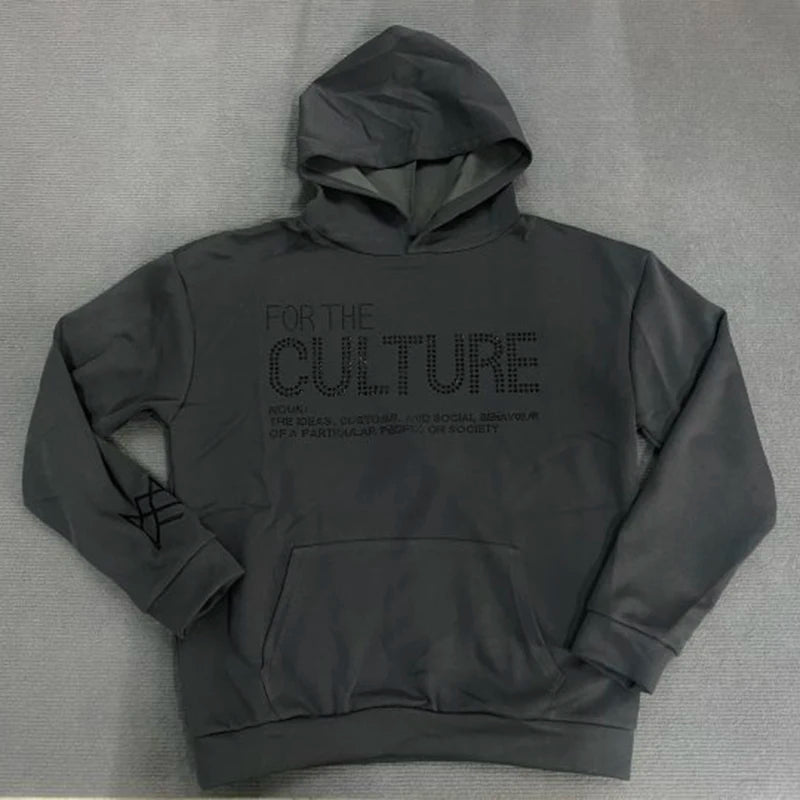 Y2K Retro Style Hoodie 2025 Fashion Street Casual Pullover Jacket with Letter Hot Stamping Design