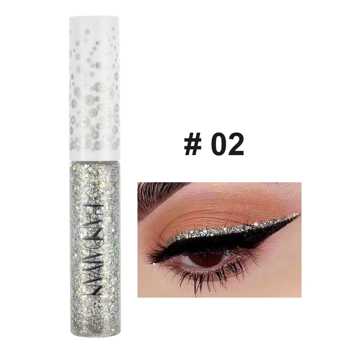 12 Colors Shiny Eye Liners Cosmetics For Women Pigment Silver Rose Gold Color Glitter Liquid Eyeliner Metallic Colorful Makeup 02
