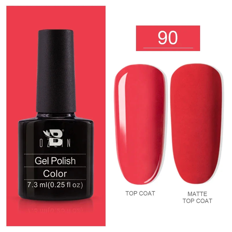 AWStorG15ml 2 IN 1 Crystal Top Coat Transparent Soak Off UV LED Nails Art Manicure Gel Nail Polish Varnishes Primer Function Gel 7.3ml color gel 90