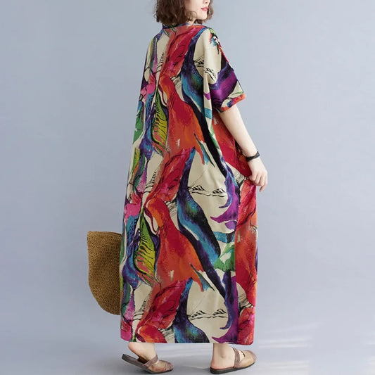 Summer Dress for Women Clothing Long Dress Fashion Clothes Cotton Vintage Harajuku Elegant Streetwear Maxi Beach Dresses