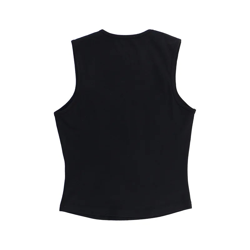 Y2K Women'S Bow Tie-Up Tank Tops Wide Shoulder Straps Bandage Camisole Sexy Low Cut Crop Tops Female Vest Tops