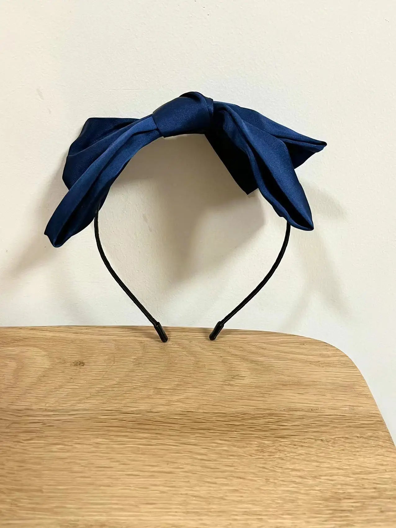 1Pcs Fashion Oversize Solid Bow Hairbands Hair Hoops For Women Girls Party Hair Accessories 1Pcs blue