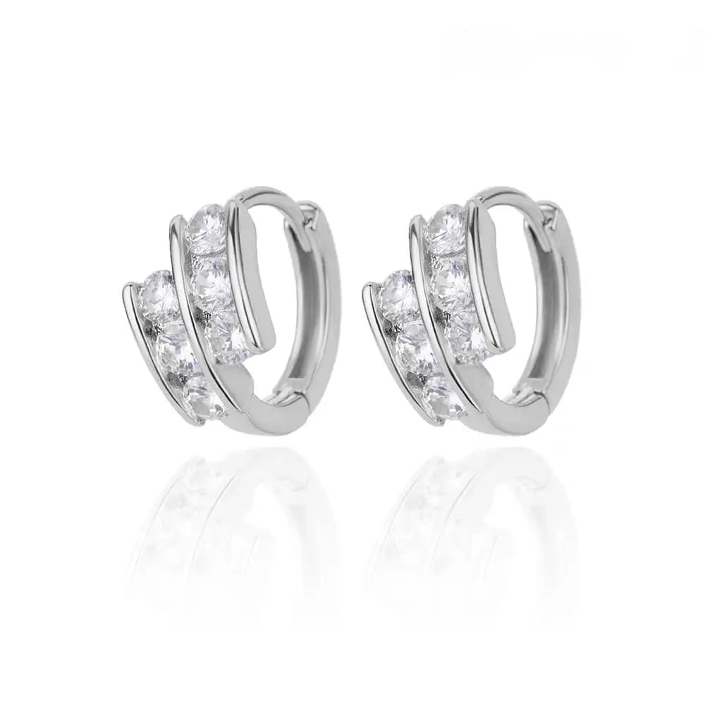 Hollow Heart Earrings for Women Stainless Steel Dangle Drop Earrings 2024 Trend Cubic Zirconia Wedding Couple Ear Jewelry aretes E3124P-4