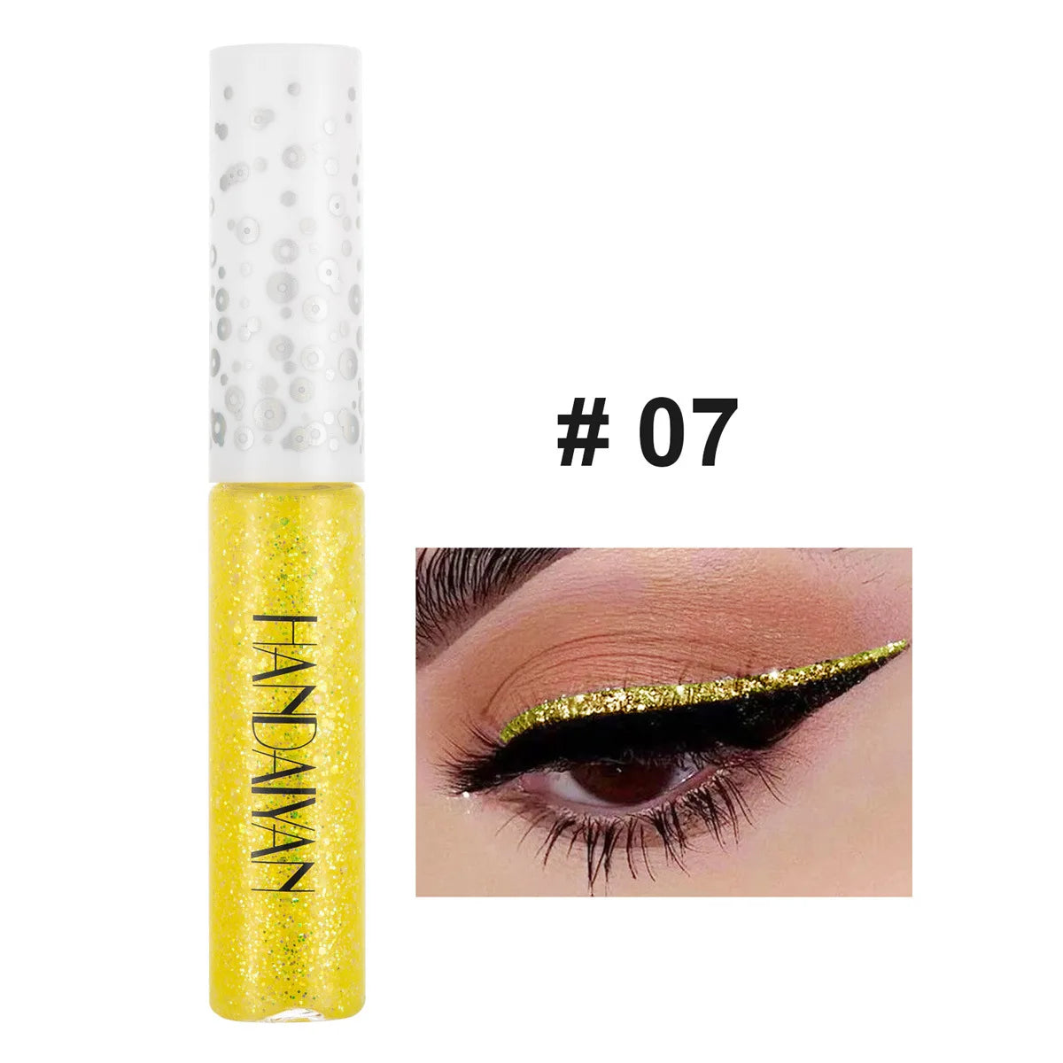 12 Colors Shiny Eye Liners Cosmetics For Women Pigment Silver Rose Gold Color Glitter Liquid Eyeliner Metallic Colorful Makeup 07