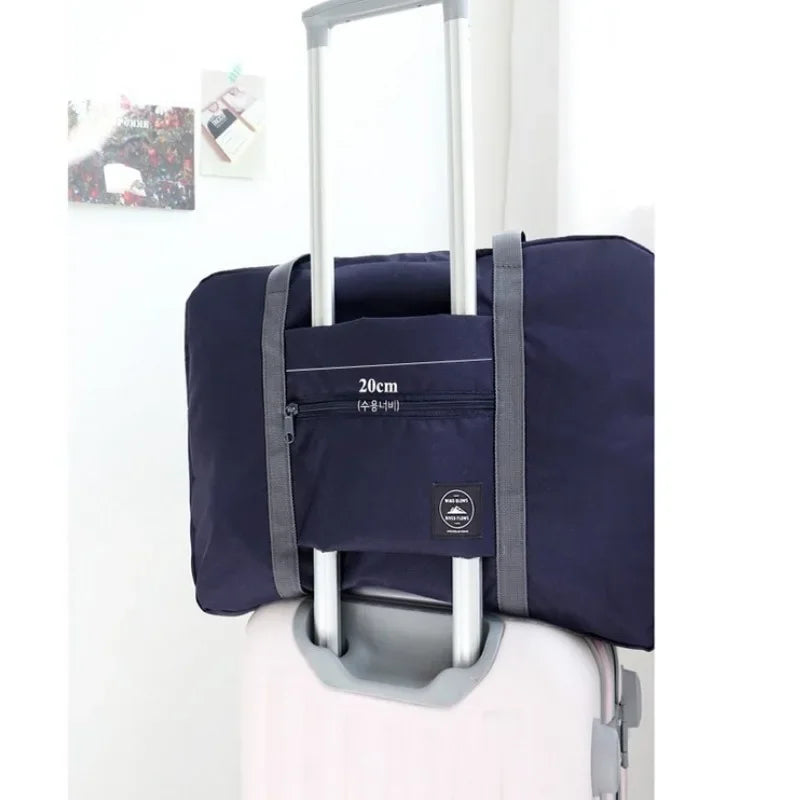 1-piece foldable travel bag, weekend travel bag, gym bag, suitable for airline carry on luggage bag, business travel storage bag